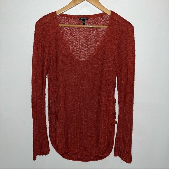 Express Burnt Orange Sweater Women’s Size Small - Picture 1 of 7